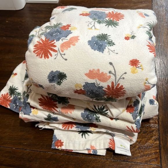 Threshold Bedding Thresholdflannel Full Size Complete Set Sheets